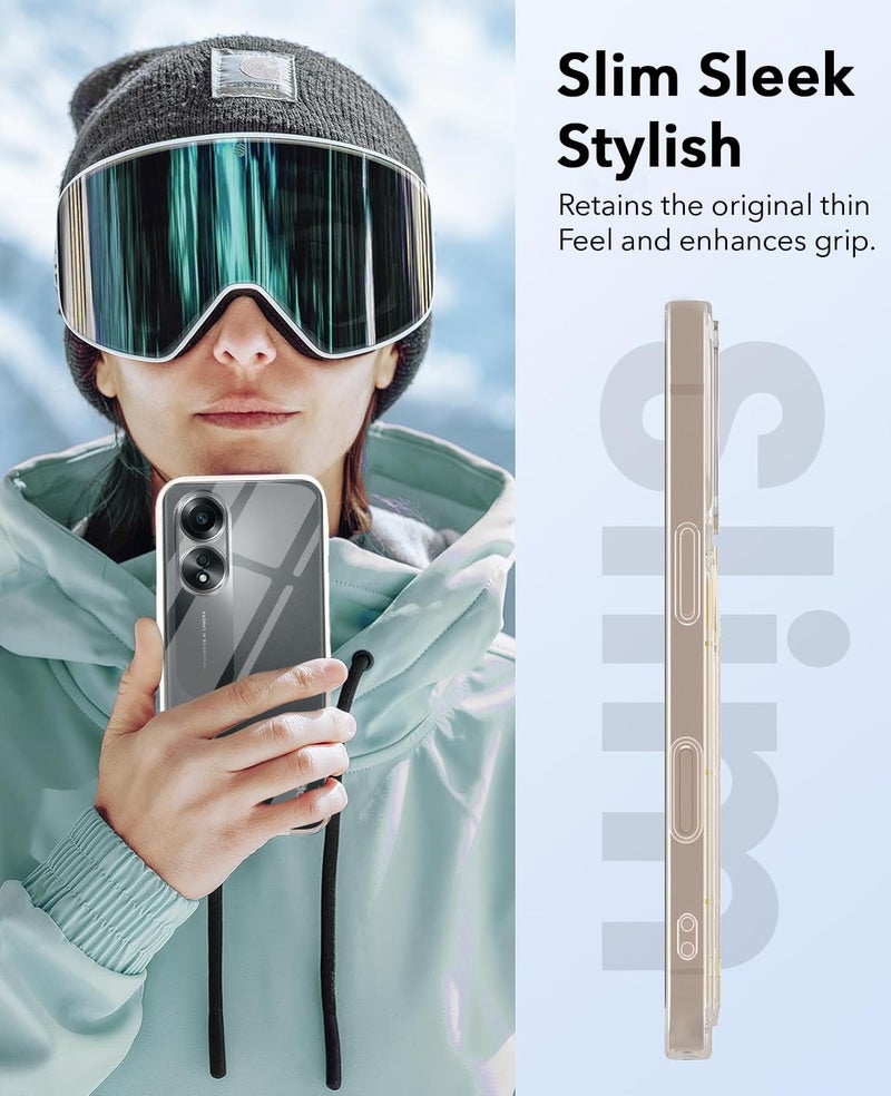 Jkobi Lifetime Anti-Yellow Clear Back Cover Case for Oppo A78 5G (Sleek Hard Crystal | Shockproof and Camera Protection) - Image 3