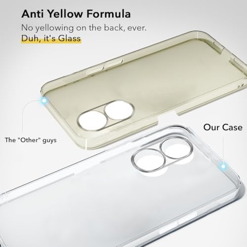 Jkobi Lifetime Anti-Yellow Clear Back Cover Case for Oppo A78 5G (Sleek Hard Crystal | Shockproof and Camera Protection) - Image 2