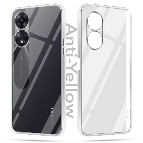 Jkobi Lifetime Anti-Yellow Clear Back Cover Case for Oppo A78 5G (Sleek Hard Crystal | Shockproof and Camera Protection) - Image 1