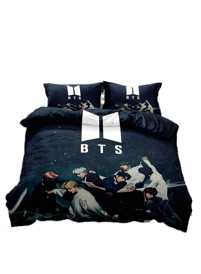 3pc creative 3d printing creative printing 1 quilt cover 2 pillowcases fashion set - Image 1