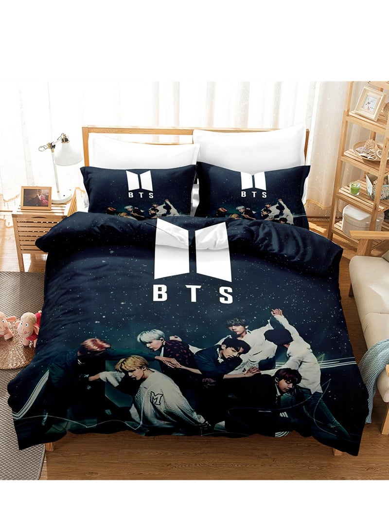 3pc creative 3d printing creative printing 1 quilt cover 2 pillowcases fashion set - Image 2