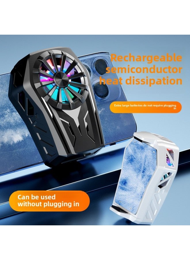 2023 Battery Mobile Phone Radiator Semiconductor Refrigeration Wireless Battery Cooling Artifact Direct Sales-Product Color:L08 Battery Semiconductor Radiator-White  - Image 4