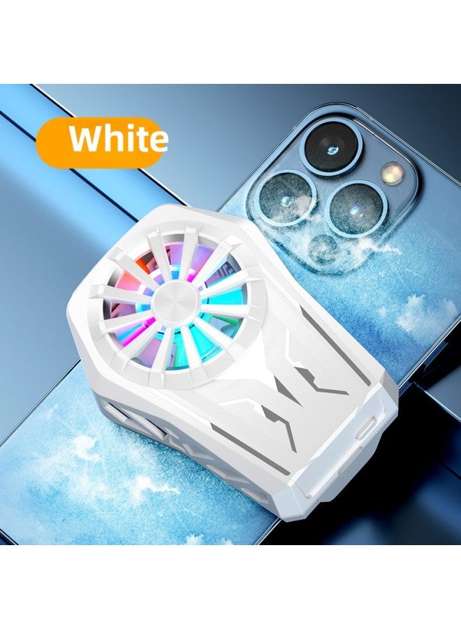 2023 Battery Mobile Phone Radiator Semiconductor Refrigeration Wireless Battery Cooling Artifact Direct Sales-Product Color:L08 Battery Semiconductor Radiator-White  - Image 1
