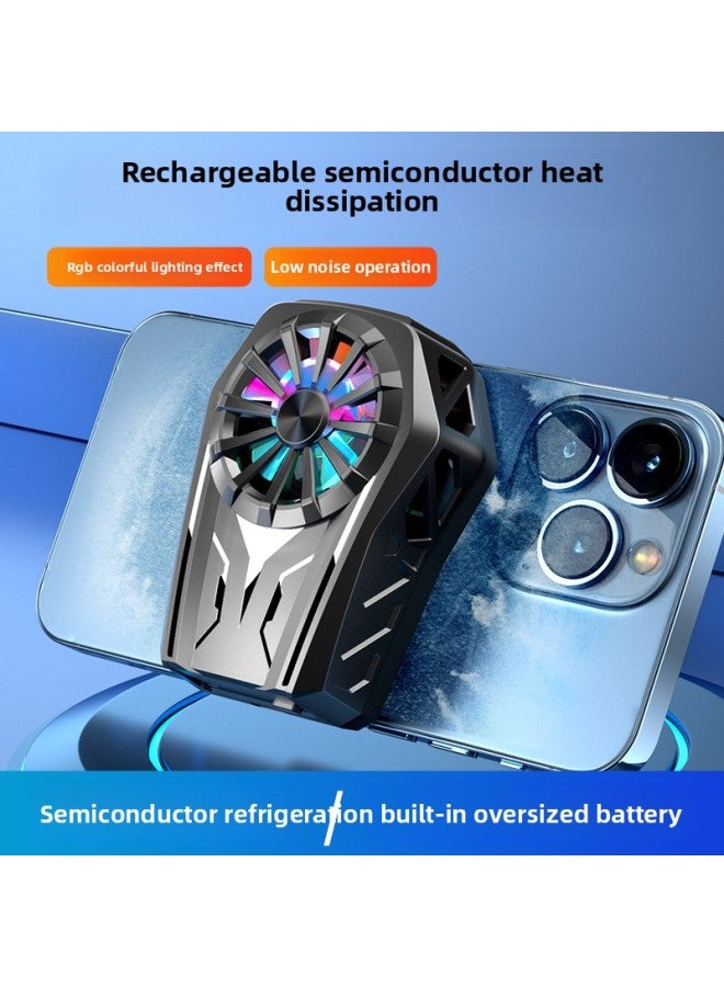 2023 Battery Mobile Phone Radiator Semiconductor Refrigeration Wireless Battery Cooling Artifact Direct Sales-Product Color:L08 Battery Semiconductor Radiator-White  - Image 2