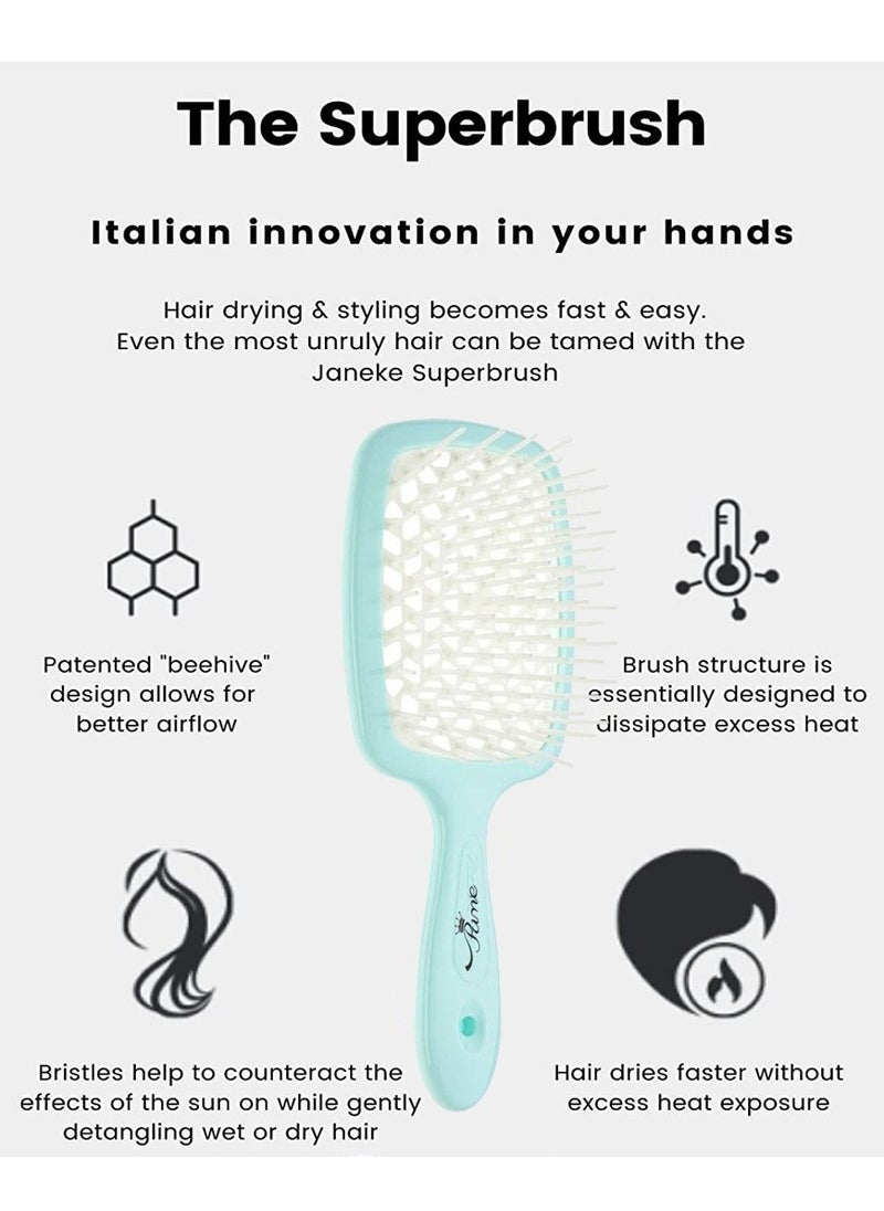 Prime Hair Brush Professional Detangler Superbrush Scalp Massage Comb Paddle Brush Ribs Comb Vented Detangling Hair Brush for Long, Thick, Thin, Curly Tangled, Wet Dry Hair Detangler for Men and Women  - Image 2