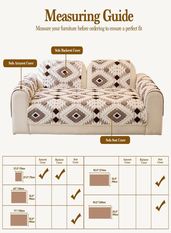 WEYOND Couch Cover for Dogs Washable, Soft Plush Sofa Cover for Loveseat & 2/3 Cushion Sofa, Pet-Friendly Couch Covers for Sofa, Non-Slip Sofa Slipcover (Coffee, 35.5" x 63") - Image 4