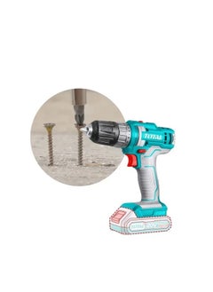 TOTAL Total Lithium-Ion Cordless Power Drill 20V, Drills Machine with 15+1 Torque Settings & Integrated LED Light – Perfect for Home Improvement & DIY Projects - Battery & charger  - Image 3