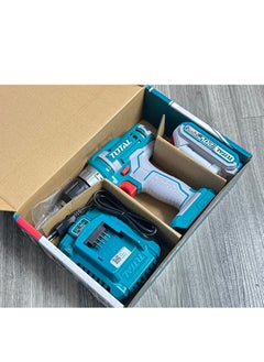 TOTAL Total Lithium-Ion Cordless Power Drill 20V, Drills Machine with 15+1 Torque Settings & Integrated LED Light – Perfect for Home Improvement & DIY Projects - Battery & charger  - Image 4