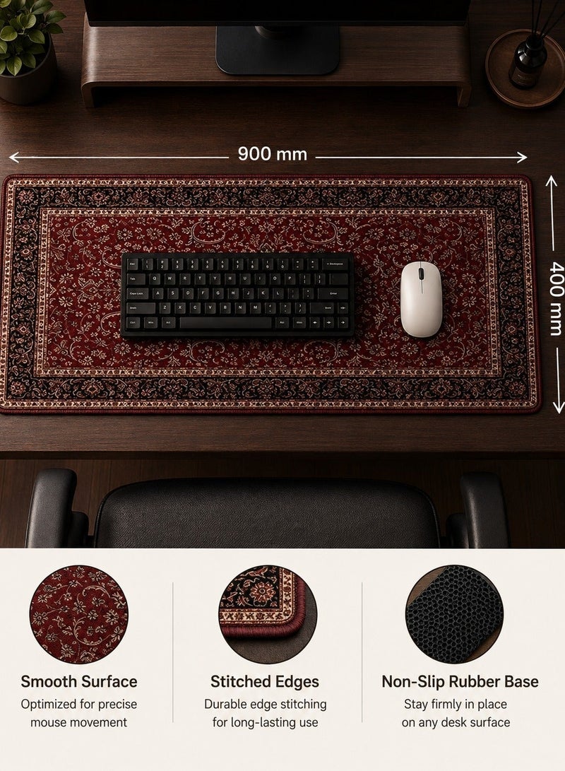 ماوس باد أنيق بتصميم السجاد العربي، مقاس 900x400 ملم - Image 3