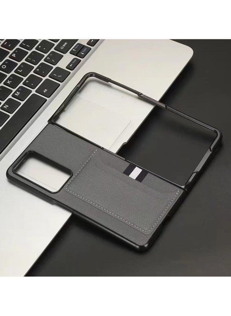 general Honor Magic V2 Case,Luxury Litchi Striae PU Leather Add-in Card Hard Back Cove for Magic V2 - Image 1