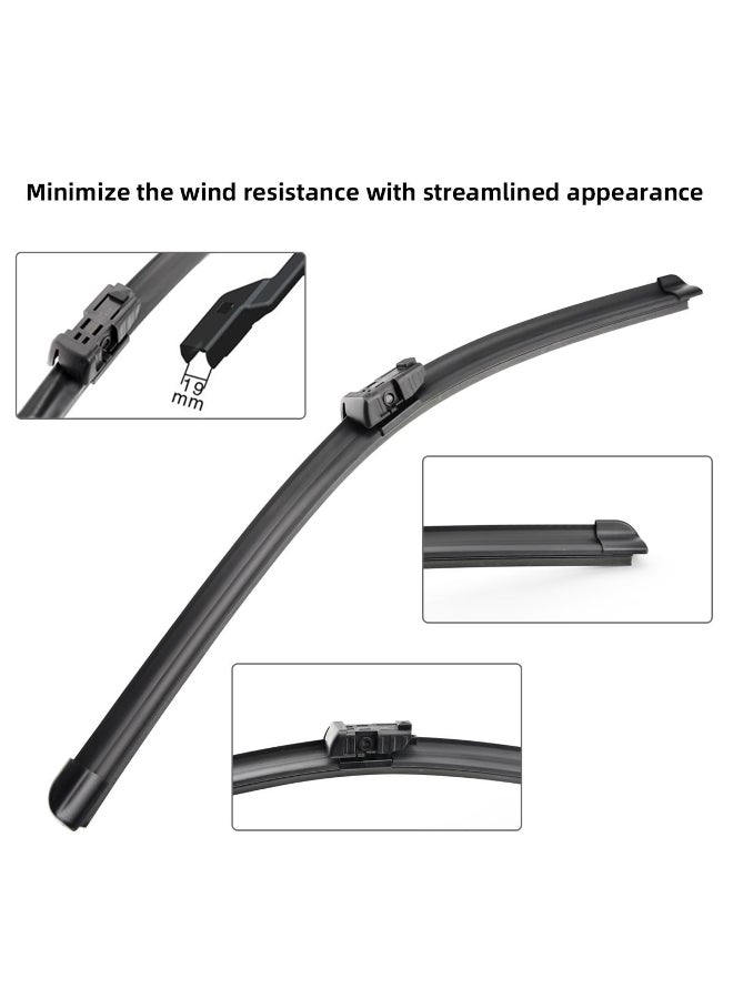 Generic Car Windshield Wiper blades Universal Soft Rubber Frameless Bracketless Car Wipers 1PC  14" 16" 17" 18" 19" 20" 21" 22" 24" 25" 26" 30"  - Image 3