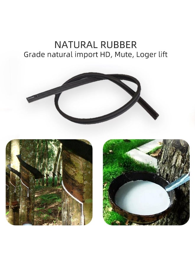 Generic Car Windshield Wiper blades Universal Soft Rubber Frameless Bracketless Car Wipers 1PC  14" 16" 17" 18" 19" 20" 21" 22" 24" 25" 26" 30"  - Image 4
