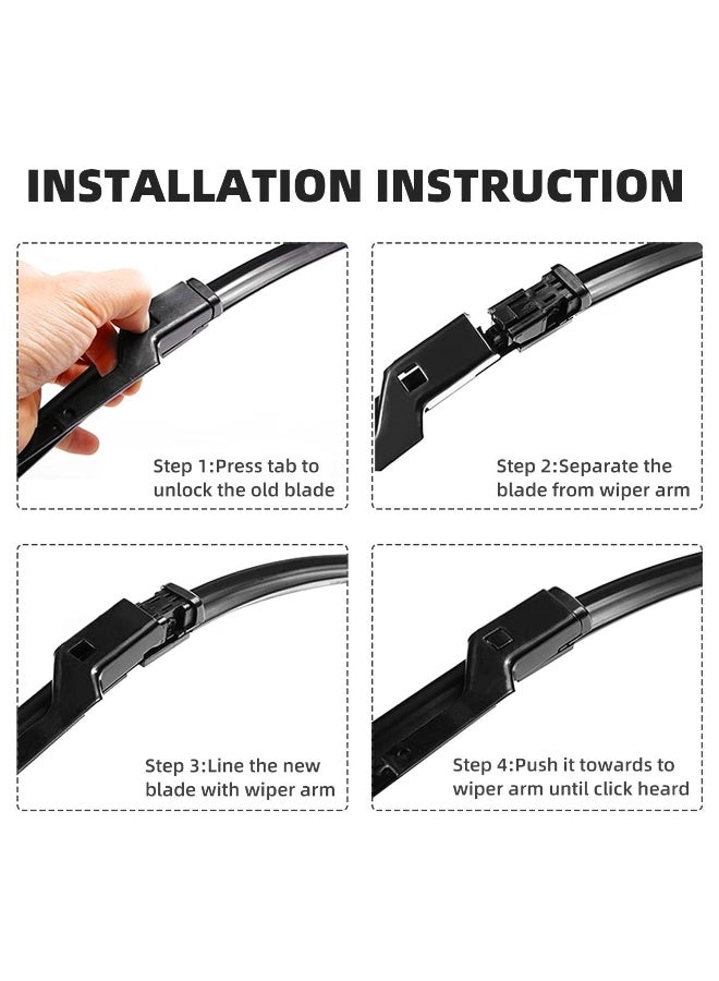 Generic Car Windshield Wiper blades Universal Soft Rubber Frameless Bracketless Car Wipers 1PC  14" 16" 17" 18" 19" 20" 21" 22" 24" 25" 26" 30"  - Image 2