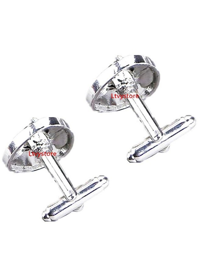 Ltvystore Ack Crystal White Rhinestones Heart Cufflinks For Women Men Shirt, Ltvystore Jewelry Trendy Geometric Cuff Links Buttons With Box - Image 4