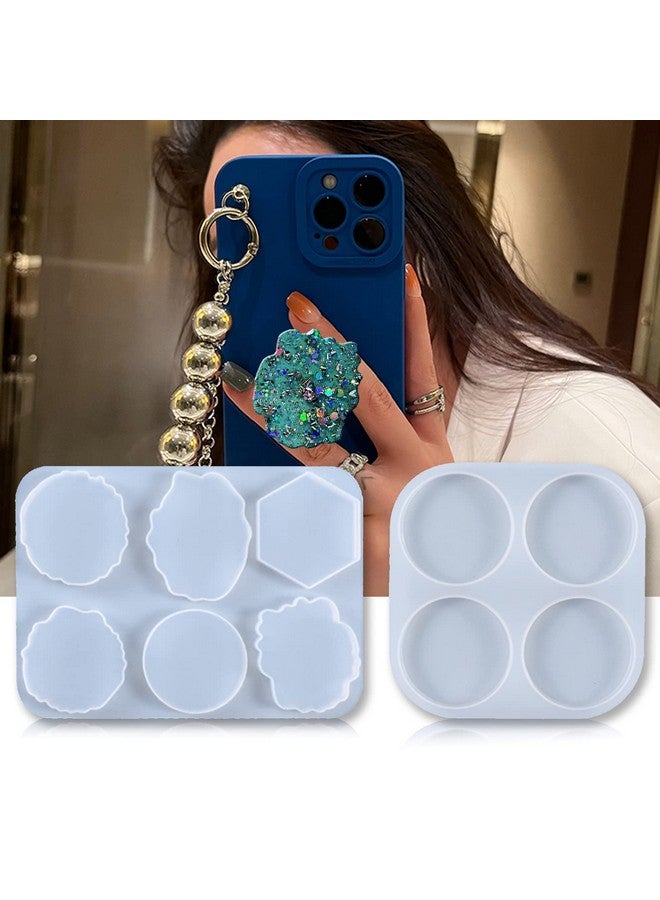 MaehSab Hone Grip Resin Mold With 20 Pcs Blank Phone Socket Holders, Phone Grip Holder, Phone Finger Expanding Stand Holder, Maehsab On Top Phone Grip Silicone Resin Molds For Epoxy Casting Resin  - Image 3