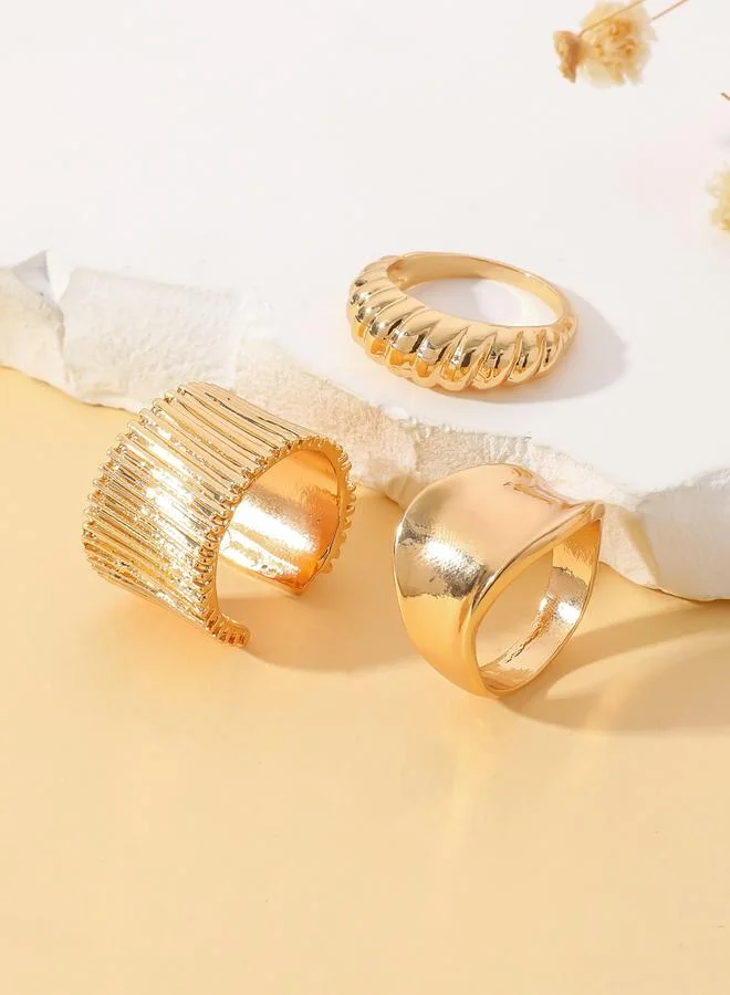 Take Two Pack of 3 - Gold Tone Rings