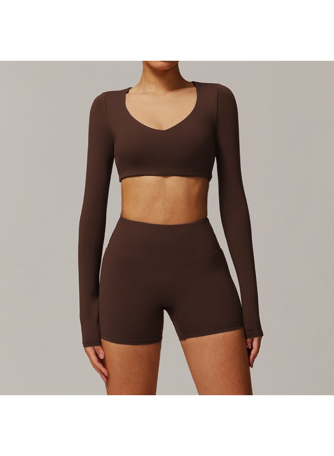 Zechuang Yoga Suit Suit Tight High Waist Yoga Quick-drying Fitness Suit Sports Running Suit Women 9172