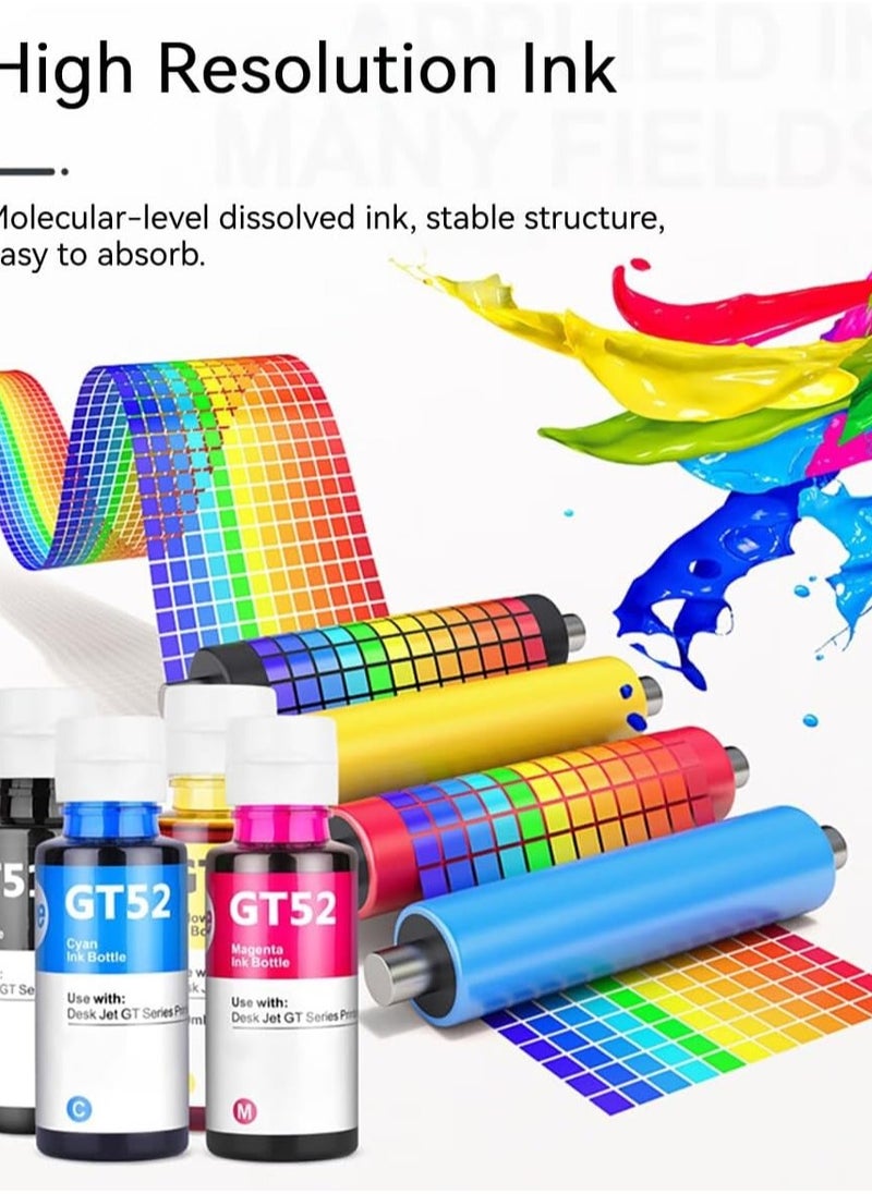 Terabyte - GT52 GT53 Ink Bottle for HP Ink Tank 319 410 419 Smart Tank 500 502 508 511 514 515 518 519 530 531 532 533 538 571 615 618 655 720 750 790 DeskJet GT 5810 5820 5822 115 118 310 311 - Image 1