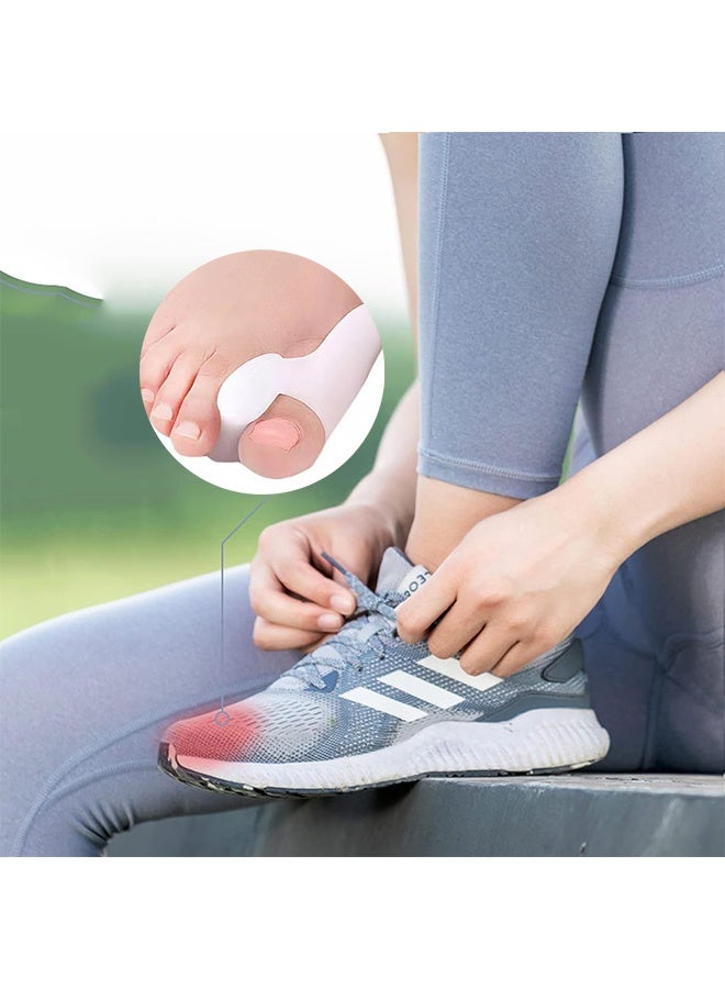 2 Pairs Gel Silicone Bunion Corrector Toe Protector Straightener Separator, Bunion Corrector & Bunion Relief Protector, Bunion Pads Cushion Bunion Protector For Men Women Kids(White) - Image 4