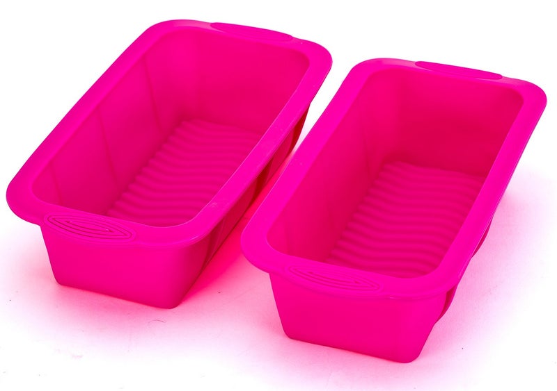 Tosnail 4 Pack Silicone Bread Loaf Pan, 8 x 4 Inches Silicone Baking Molds for Baking Banana Bread, Sandwich Bread, Small Loaf and Meatloaf - Image 2