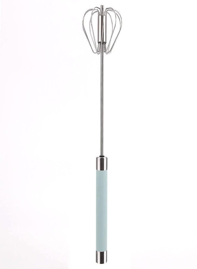 Fnoko Stainless Steel Semi-automatic Egg Whisk - 3PCS Hand Push Rotary Whisk Blender (14IN Blue), 8in,10in,12in - Image 1