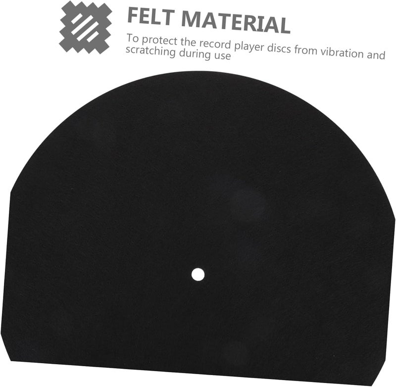 Vinyl Record Mat Thick Felt Turntable Disc for Stability Static Protection Replacement for Record Players Vinyl Discs - Image 3