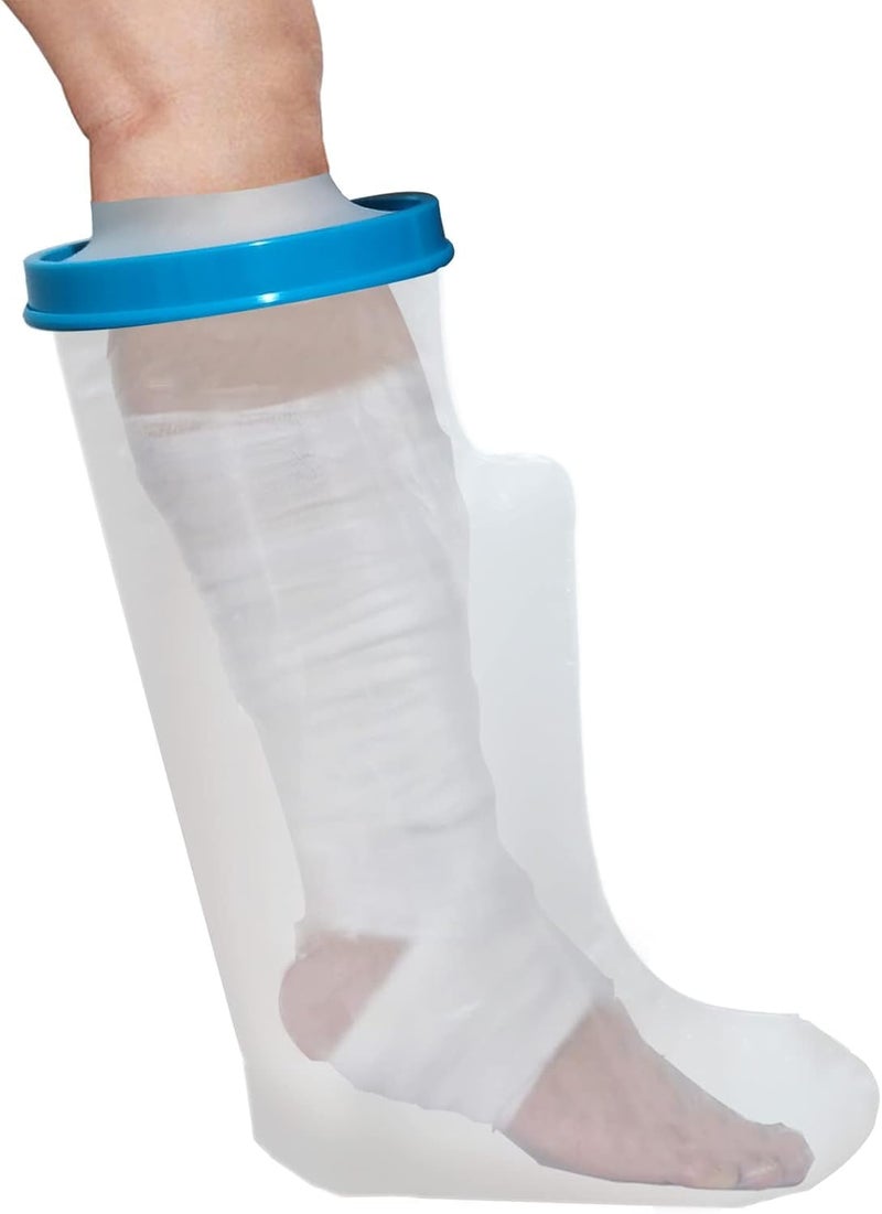 Darkness Plastic Leg Cast Covers For Shower, Waterproof Foot Cast Cover Keep Wounds&Bandages Dry During Bathing,Reusable Adults Protector For Broken Knees,Ankle Wound,Universal size - Image 1