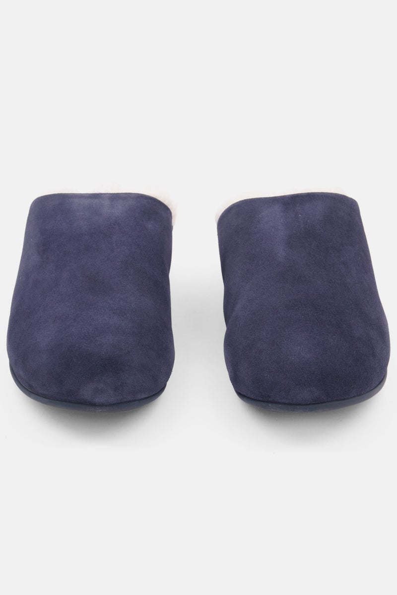 FitFlop Women Chrissie Shearling Slip On Lounge Slippers, navy - Image 3