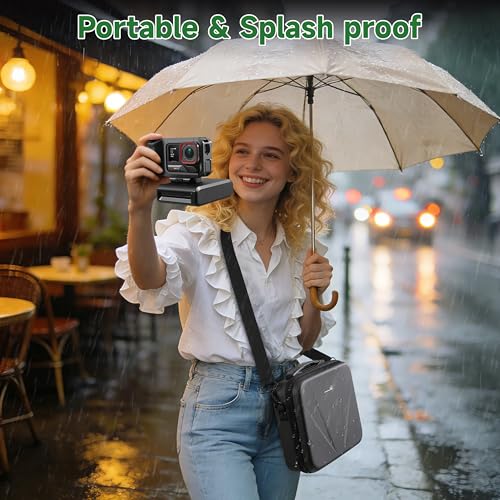 STARTRC VCR Carry Case for Insta360 ACE Pro/Ace Pro 2 Xplorer Grip Pro Flash Print Bundle Accessories Hard Storage Travel Bag extension Cage for Insta 360 Mini 2-in-1 Tripod/114cm Selfie Stick - Image 4