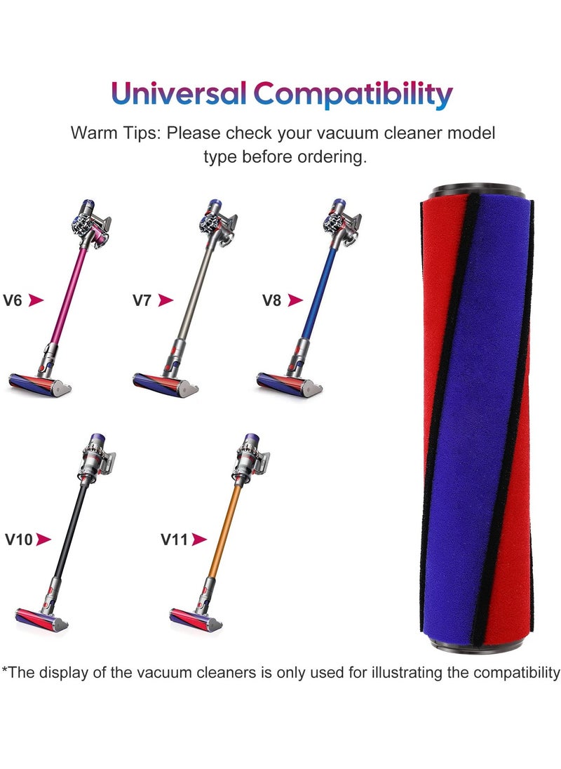 SYOSI - Soft Roller Brush Roll Bar Replacement Compatible with Dyson V6 V7 V8 V10 V11 Fluffy Cordless Vacuum Cleaner, Soft Roller Head Brush Bar Brushroll Replacement Part No. 966488-01 - Image 1