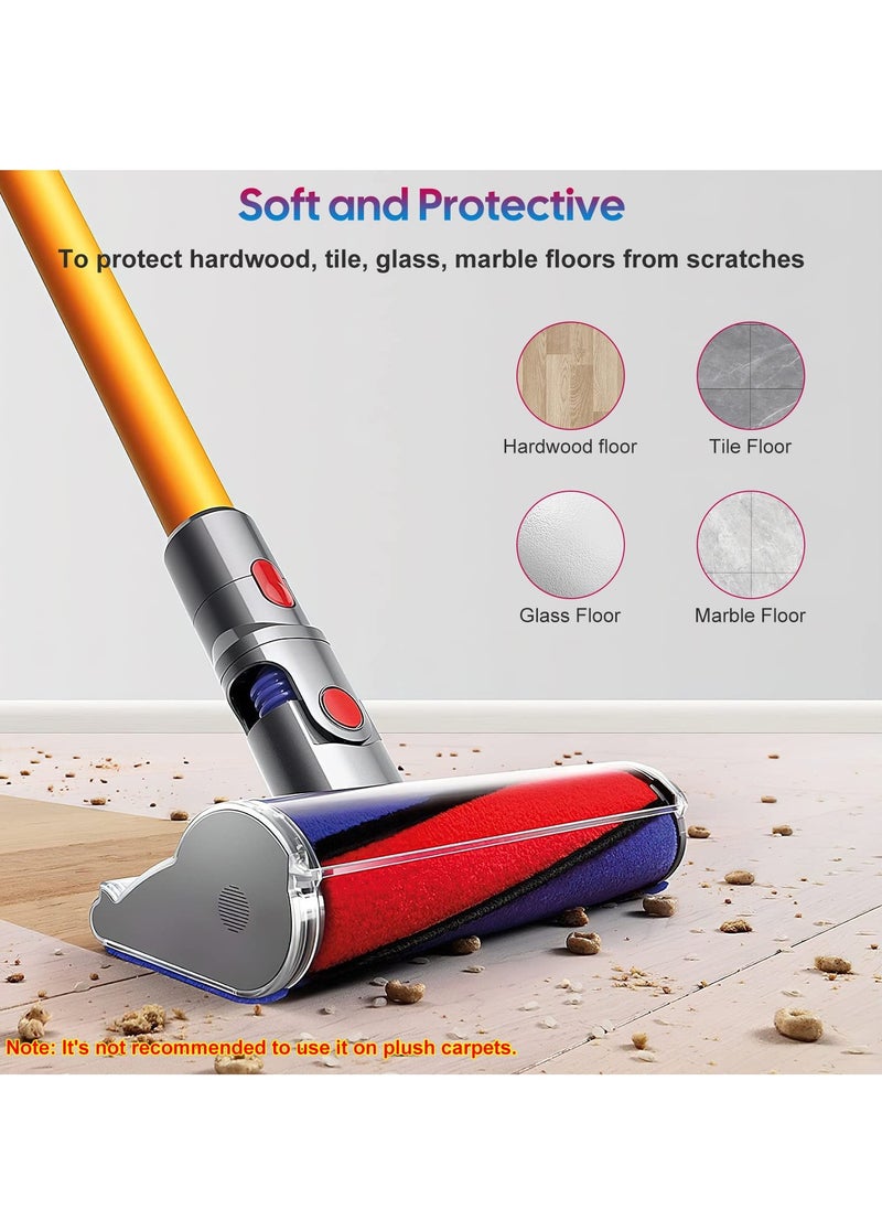 SYOSI - Soft Roller Brush Roll Bar Replacement Compatible with Dyson V6 V7 V8 V10 V11 Fluffy Cordless Vacuum Cleaner, Soft Roller Head Brush Bar Brushroll Replacement Part No. 966488-01 - Image 1