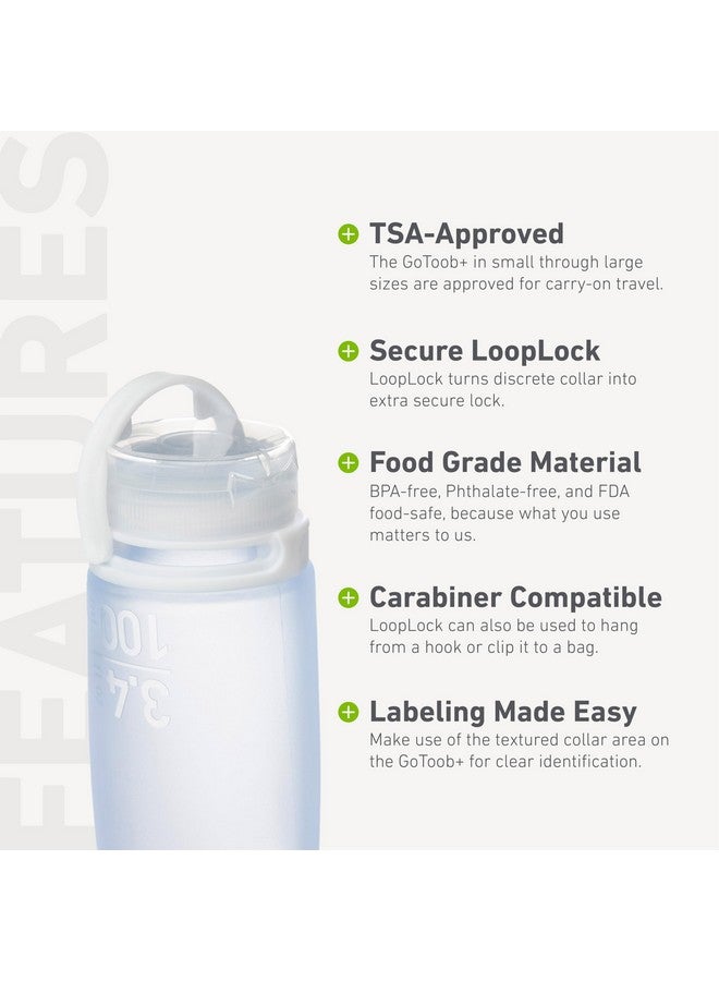 Humangear Gotoob+ (Small) | Refillable Silicone Travel Bottle | Locking Lid | Food-Safe Material | Aqua, Small (1.7 Fl.Oz; 53Ml) - Image 4