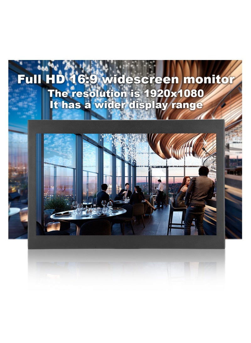 13.3 Inch Full HD 16:9 Widescreen All Metal Embedded Industrial Monitor Full Interface Input  - Image 2