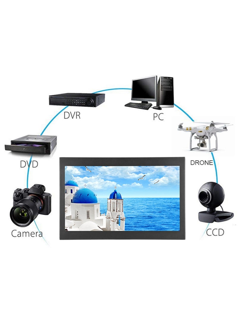 13.3 Inch Full HD 16:9 Widescreen All Metal Embedded Industrial Monitor Full Interface Input  - Image 4