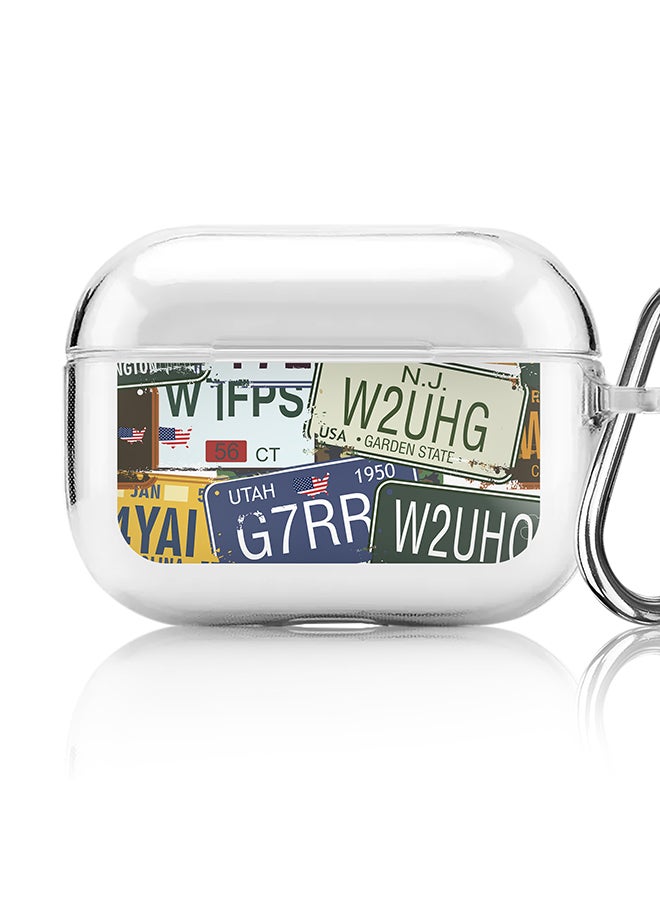 Stylizedd Classic Clear printed Case for Apple AirPods Pro 2nd Generation Thin Transparent Cover [Designed for Apple AirPods Pro 2nd Generation] - Number Plates - Image 1