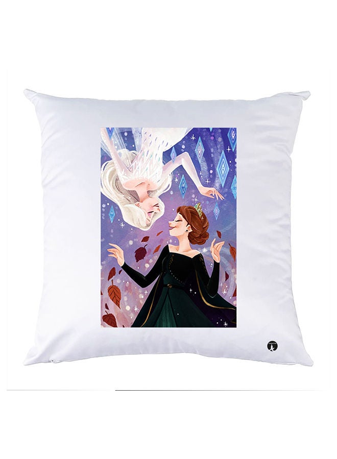 Printed Pillow Polyester White 30x30cm