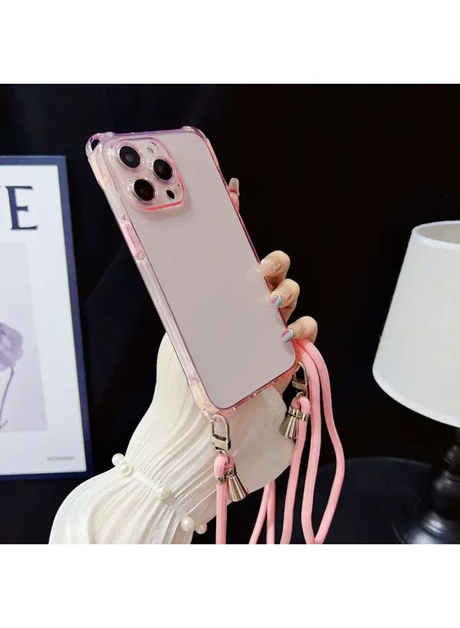 حقيبة هاتف شفافة مع حبل رقبة لجهاز iPhone 14 Pro Max، غطاء حماية لأربع زوايا - Image 2