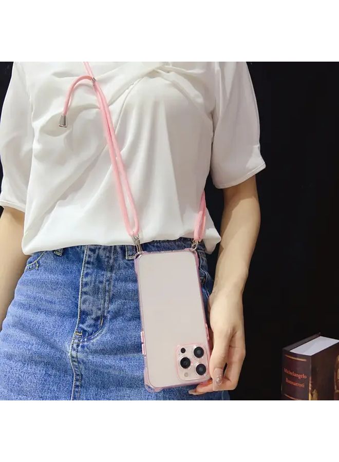حقيبة هاتف شفافة مع حبل رقبة لجهاز iPhone 14 Pro Max، غطاء حماية لأربع زوايا - Image 4