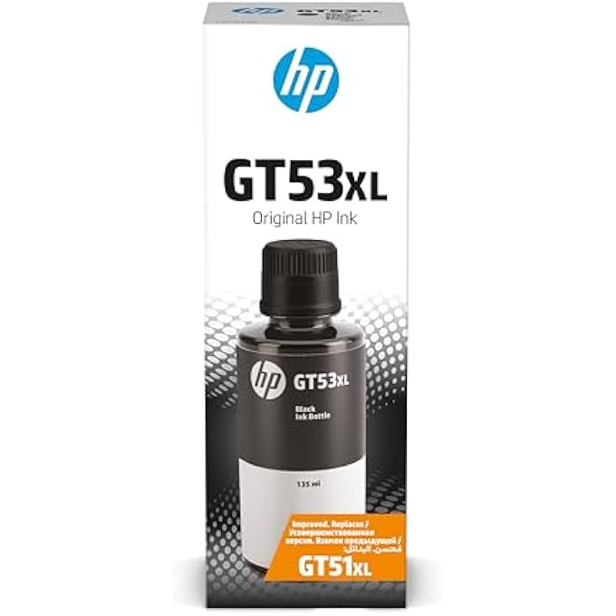 HEWLETT PACKARD GT53XL 135-ML BLACK ORIGINAL INK BOTTLE - Image 1