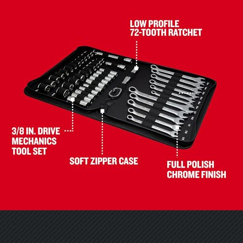 CRAFTSMAN Mobile Mechanics Tool Set 38 Inch Drive 72 Tooth Ratchet 47 Piece CMMT12119 - Image 3
