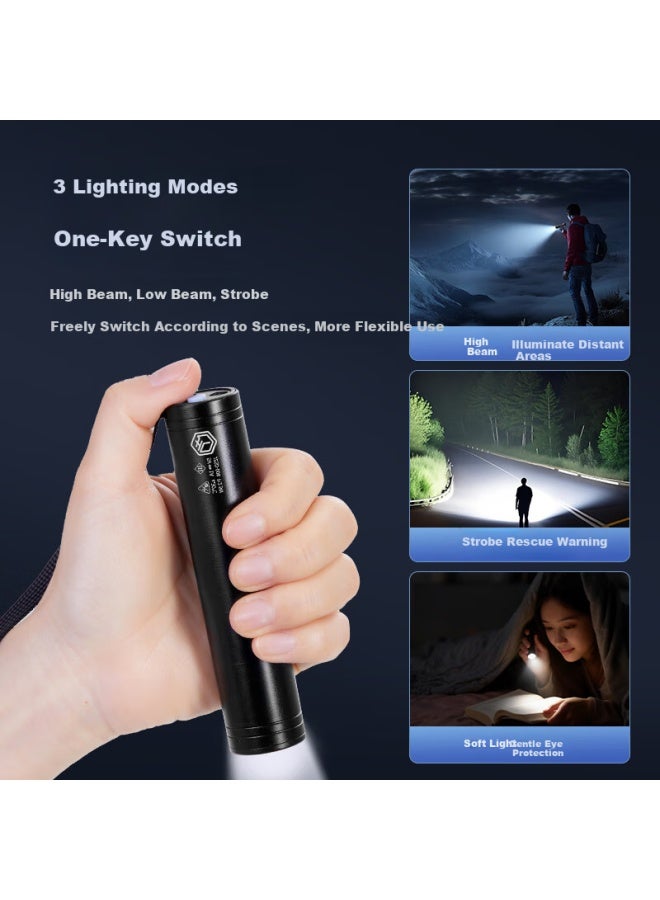 JD.com Jd Jingzao Mini Flashlight High Brightness Three-mode Dimming Aluminum Alloy Portable Outdoor Home Use With Infrared Pen - Image 5