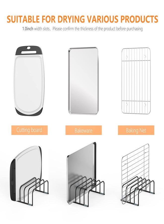 KORRTFID Cutting Board Storage Rack, Compact Cutting Board Organizer, Chopping Board Storage Stand Rack, Bakeware & Cookie Pan Sheets Organizer (2PCS 1.0 Inch) - Image 5