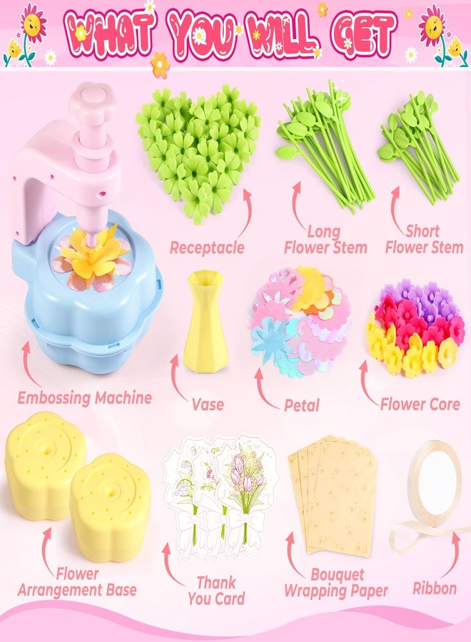INNOCHEER Kids Crafts, Arts and Crafts for Kids 4-6, Craft Kits, Frozen Toys, Fabric Flower Bouquets Toys, 6 Year Old Girl Birthday Gift, 8 Year Old Girl Birthday Gift, Christmas Gifts Halloween Crafts - Image 3
