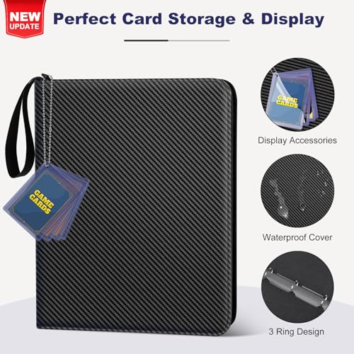 Mlikero Card Binder 9 Pocket, Trading Card Binder with Card Display Design, 720 Double Sided Pocket PU Collection Binder, Card Albums for MTG, TCG, and Sports Cards - Image 2