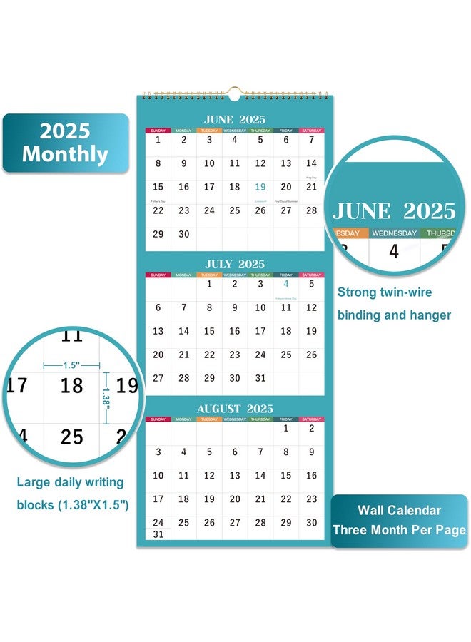 MaaIbok 2025 Wall Calendar - 3 Month Wall Calendar 2025, Jan 2025 - Dec 2025, 11.25" X 26", 3 Month Calendar 2025, 3 Month Vertical Calendar With Thick Paper - Morandi - Image 5