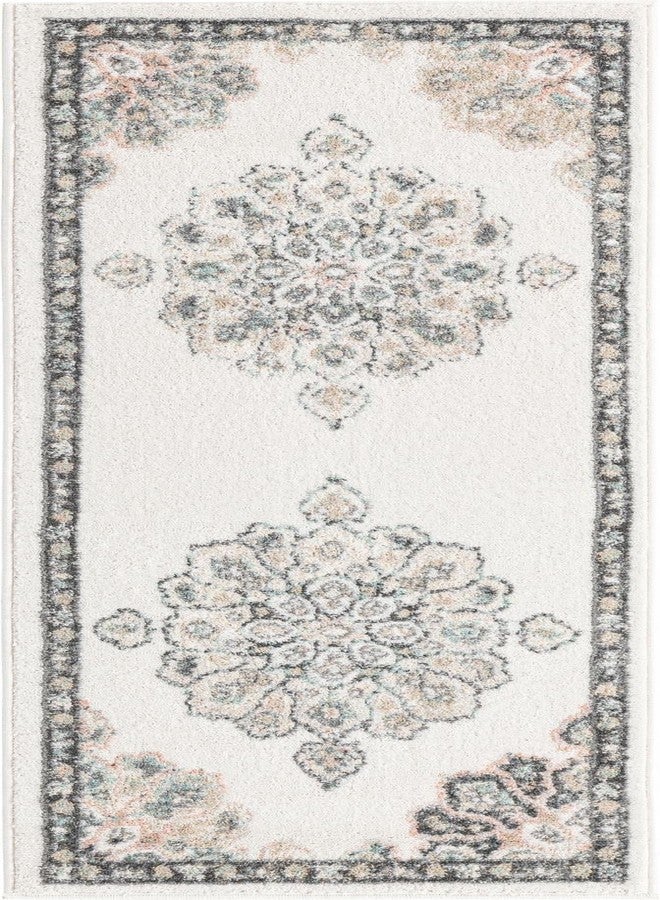 Unique Loom Parker Collection Area Rug - Kokulu (2' x 6' 1" Runner, Ivory/ Beige) - Image 2