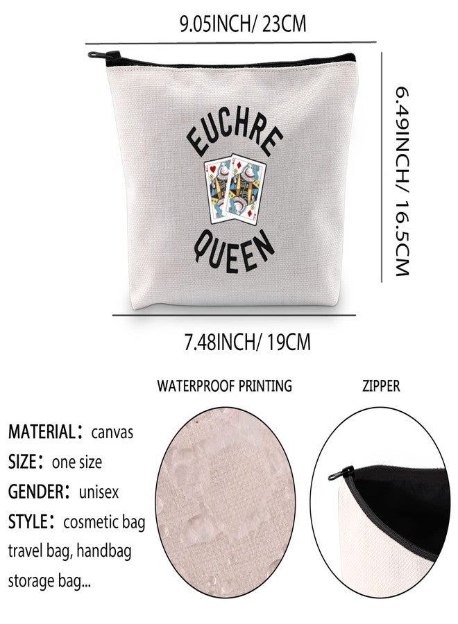 XYANFA Euchre Queen Funny Euchre Makeup Bag Euchre Player Gift Euchre Game Gift for Grandma (EUCHRE QUEEN) - Image 2