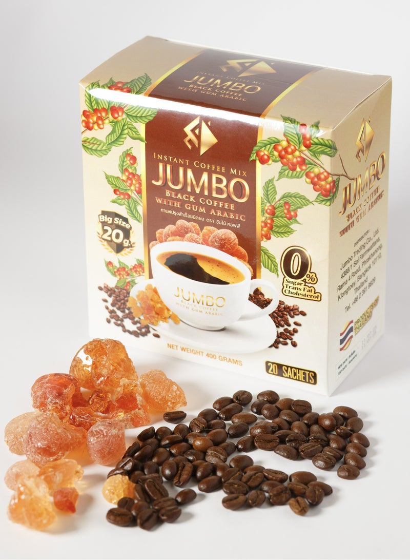 jumbo Black Coffee with Gum Arabic 20 Sachets  - Image 1