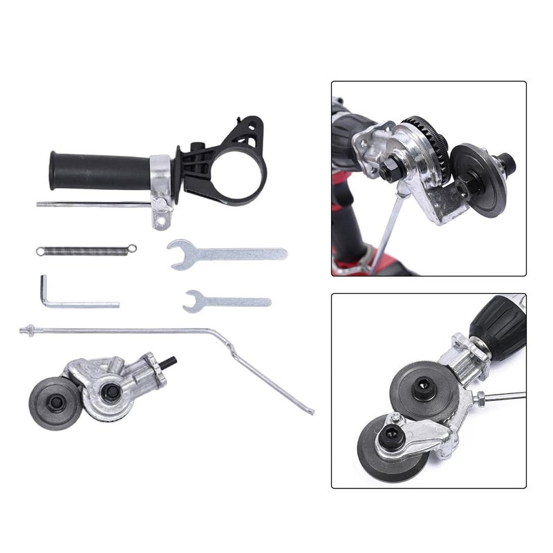 Electric Drill Plate Cutter Portable Double Headed Sheet Metal Nibbler Cutter, Easy to Use Drill Attachment Metal Cutter  - Image 5