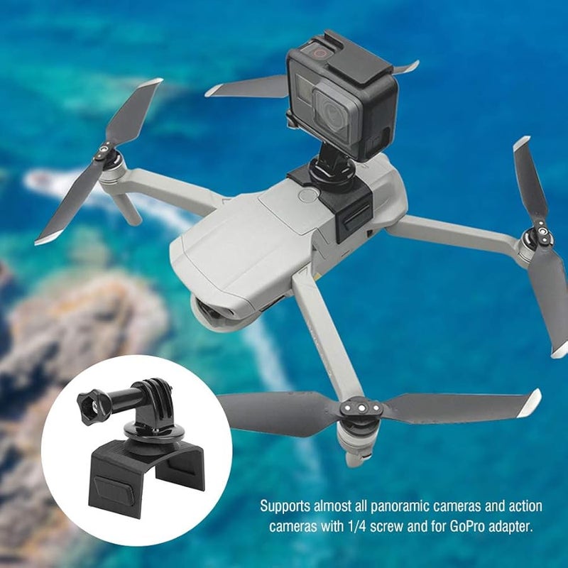 Mavic Air 2 Drone Camera Mount Bracket Holder Expansion Kit ABS Plastic Black - Image 4
